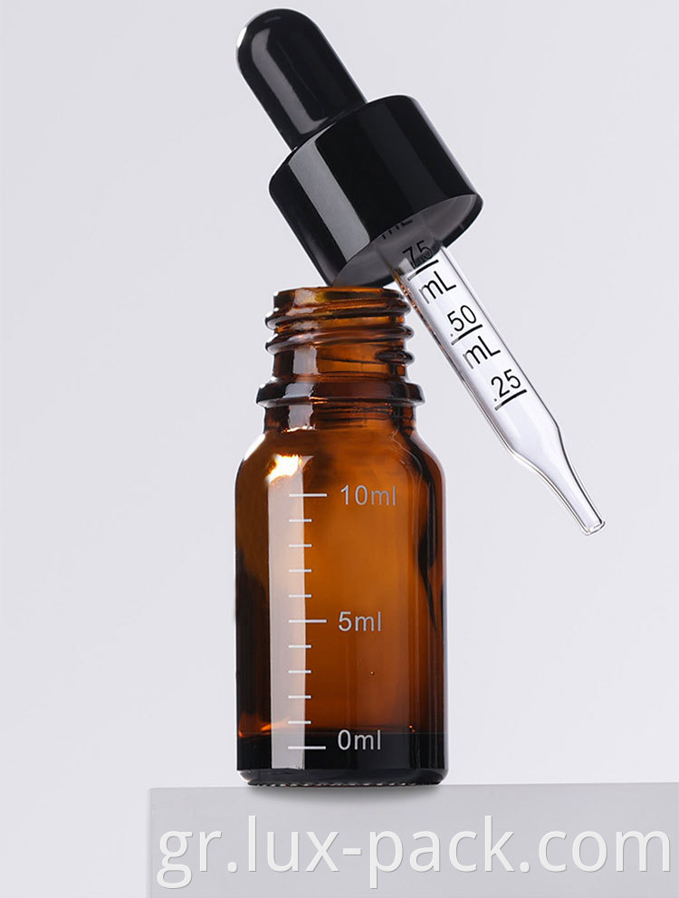 5ml 10ml 20ml καλλυντικό αιθέριο έλαιο βίδα μαύρο πλαστικό καπάκι